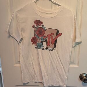 MTV Graphic T-Shirt with Floral Design